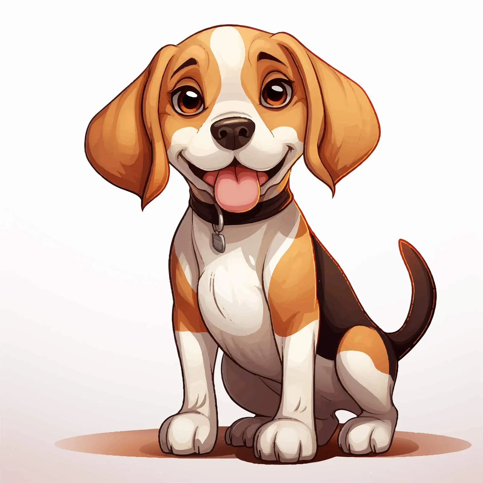 Beagle Dog Cartoon Character Vector Illustration — free download from Dotvec