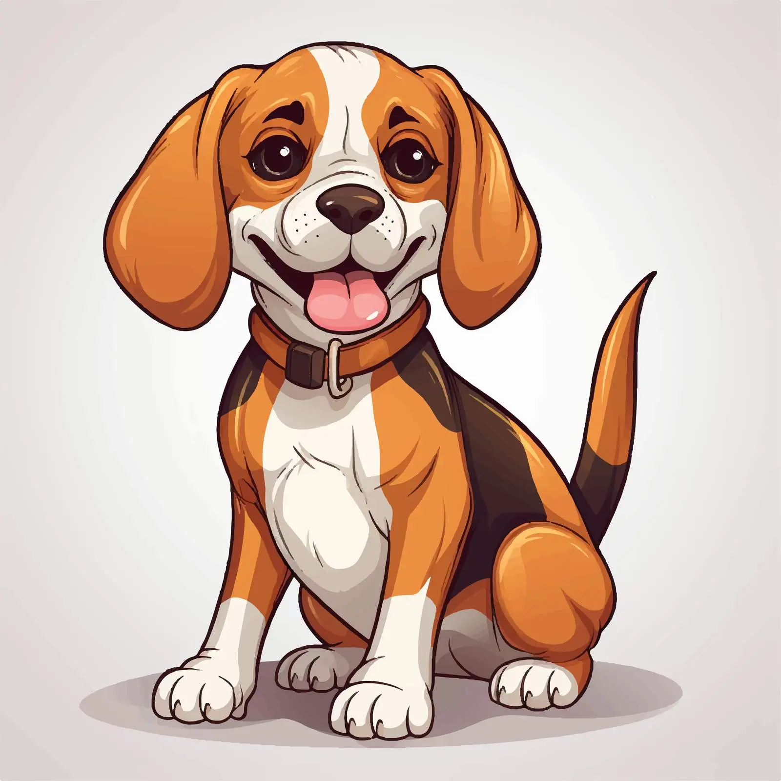 Beagle Dog Cartoon Vector Illustration — free download from Dotvec