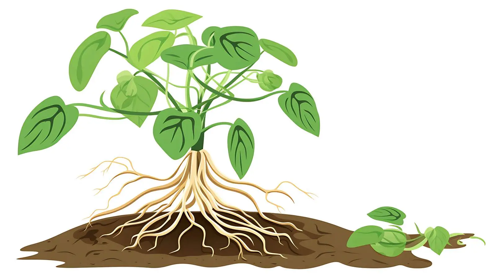 Bean Plant Anatomy Illustration — free download from Dotvec