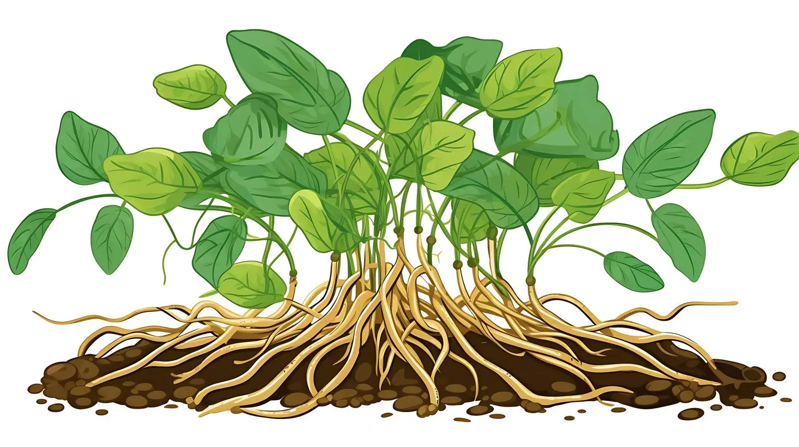 Bean Plant Anatomy Illustration — free download from Dotvec
