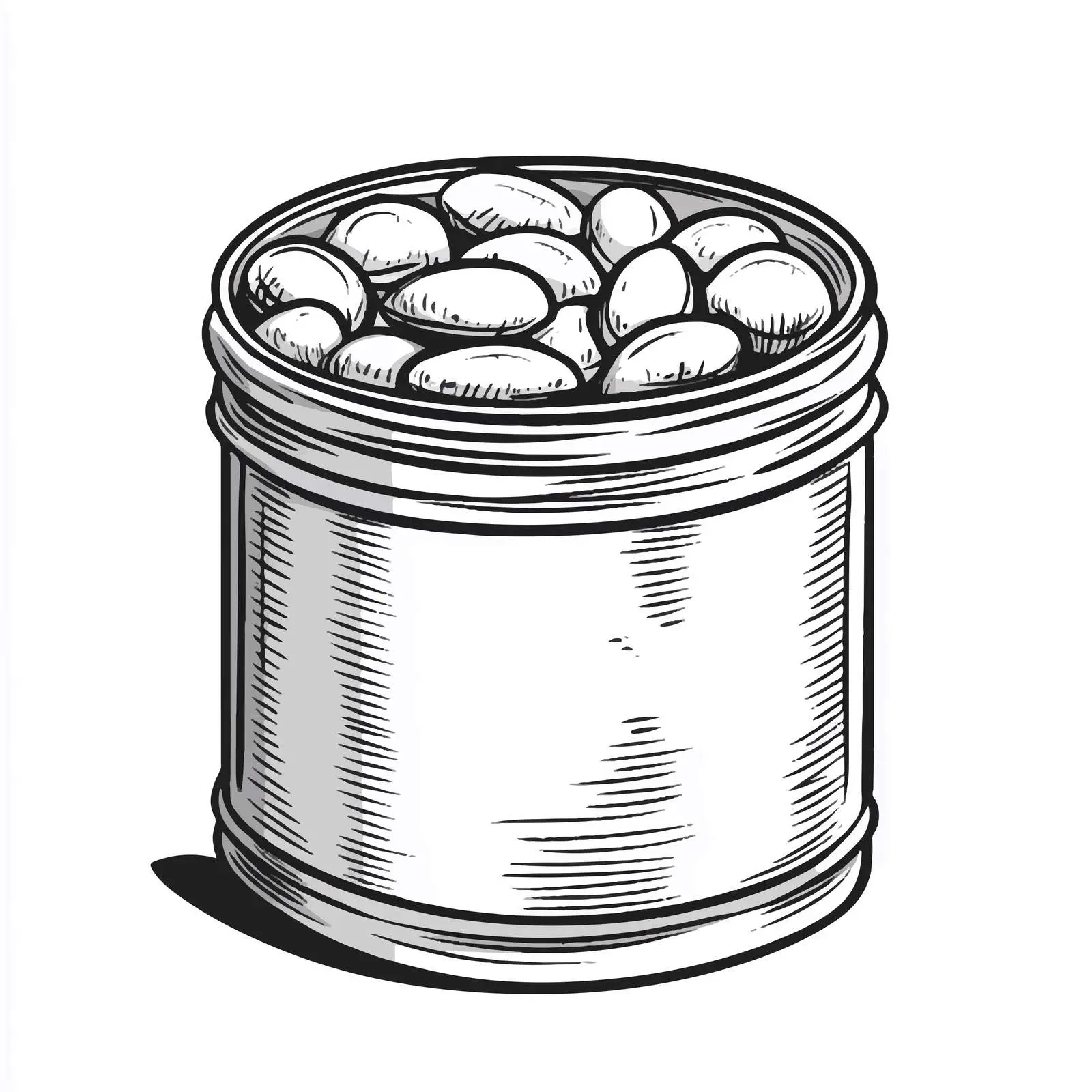 Beans in Tin Can Vector Illustration — free download from Dotvec