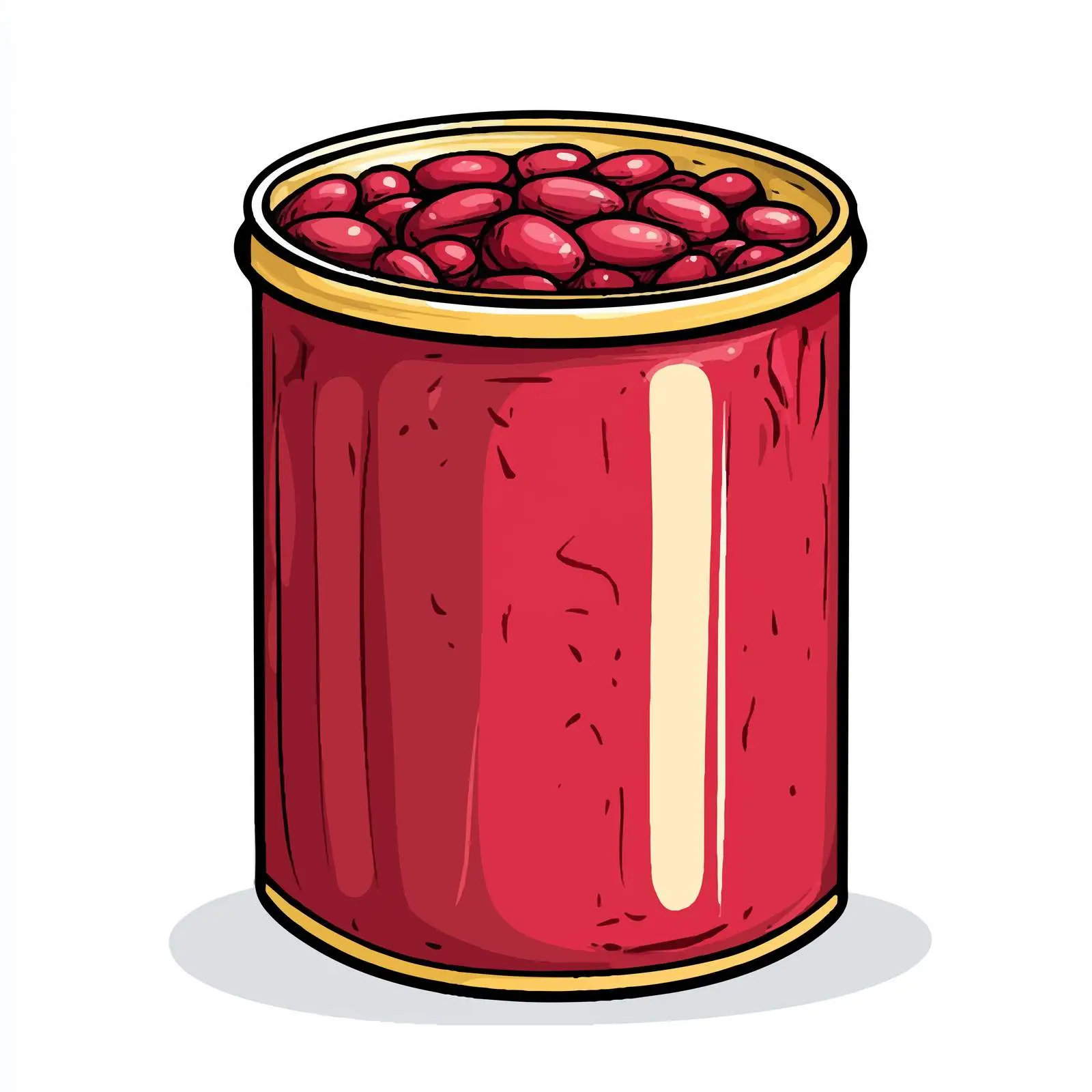 Cartoon Beans in a Tin Can — free download from Dotvec