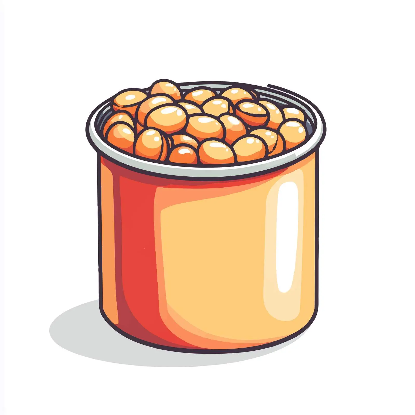 Cartoon Beans in Tin Can Illustration — free download from Dotvec