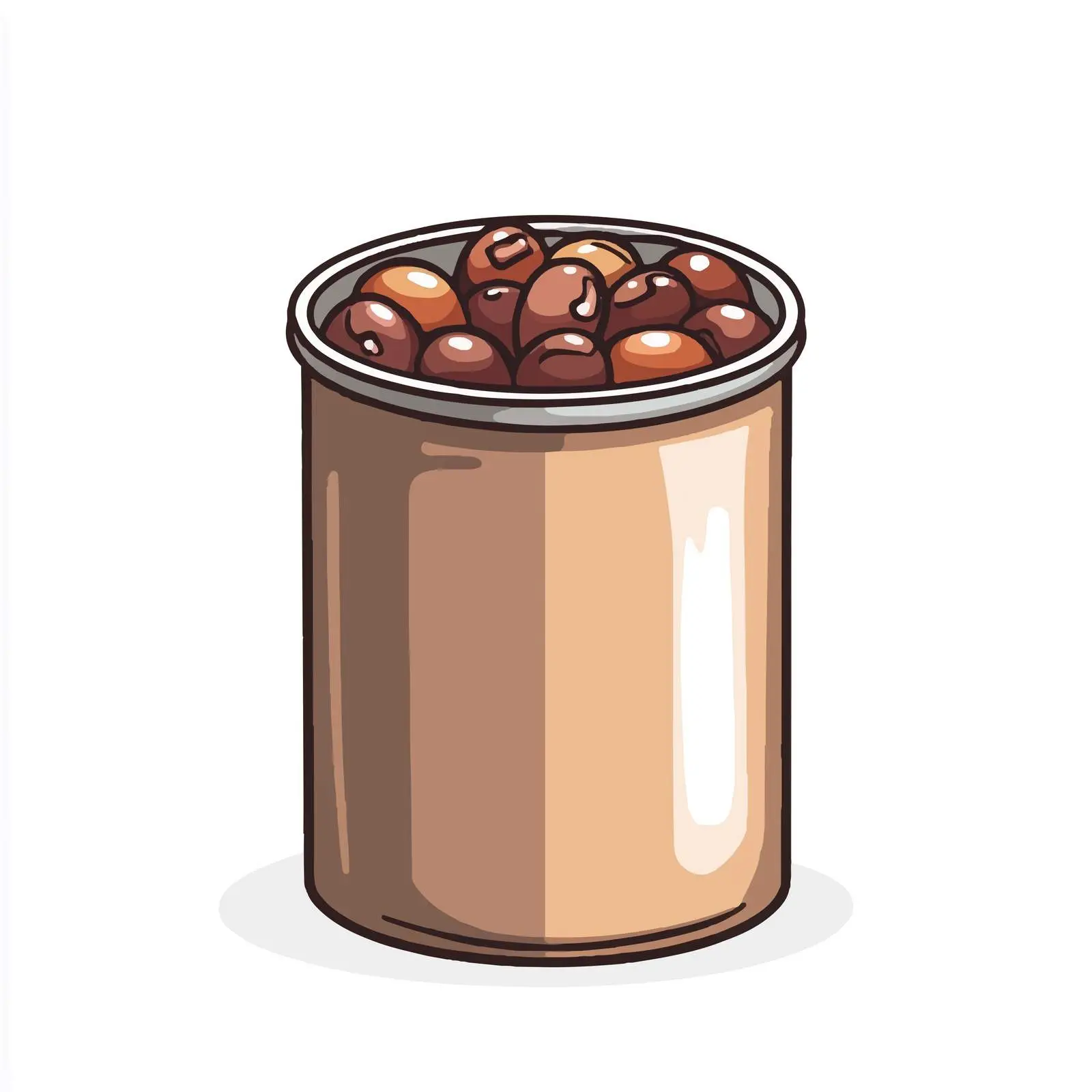 Hand-Drawn Cartoon Tin Can Beans — free download from Dotvec