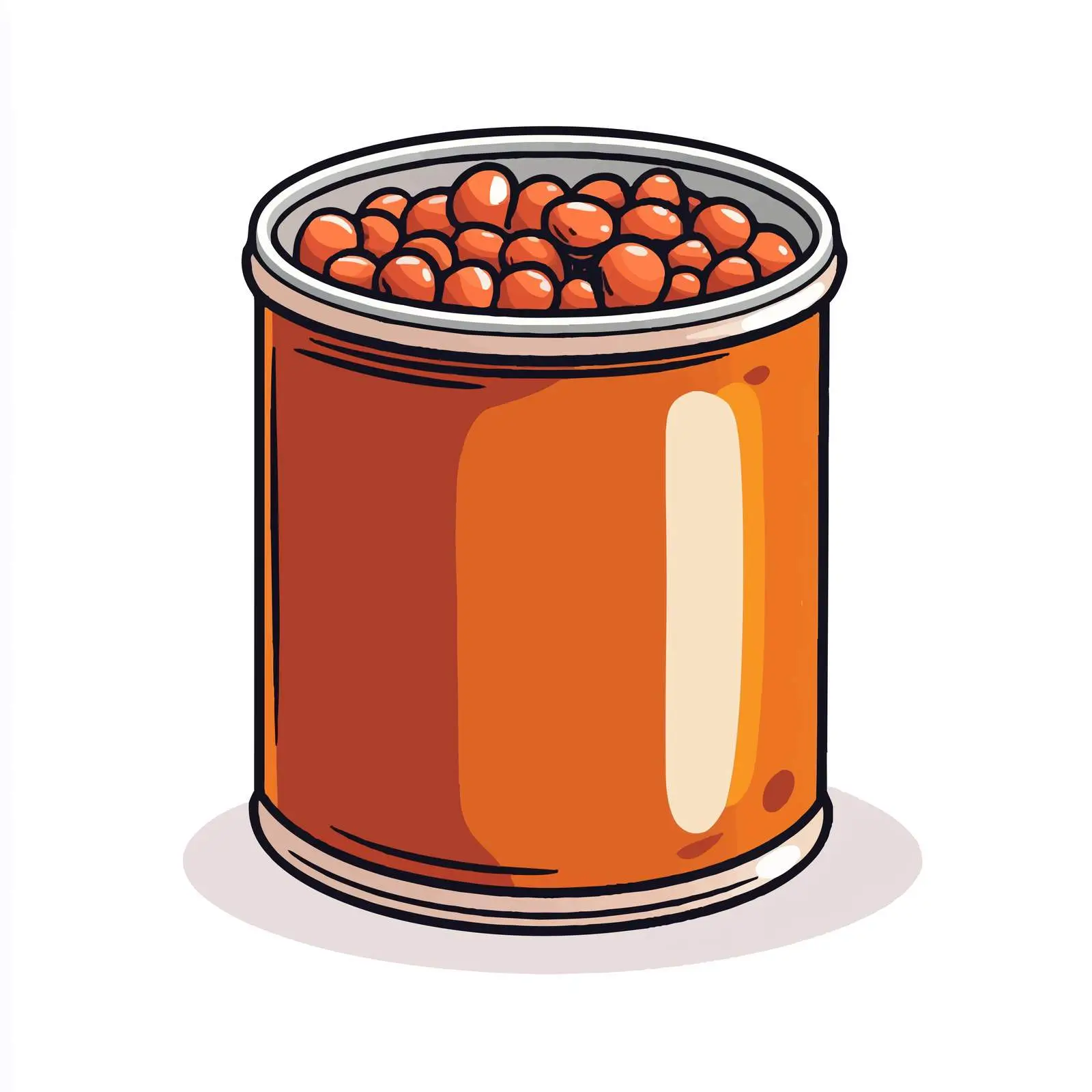 Hand-Drawn Bean Can Illustration — free download from Dotvec