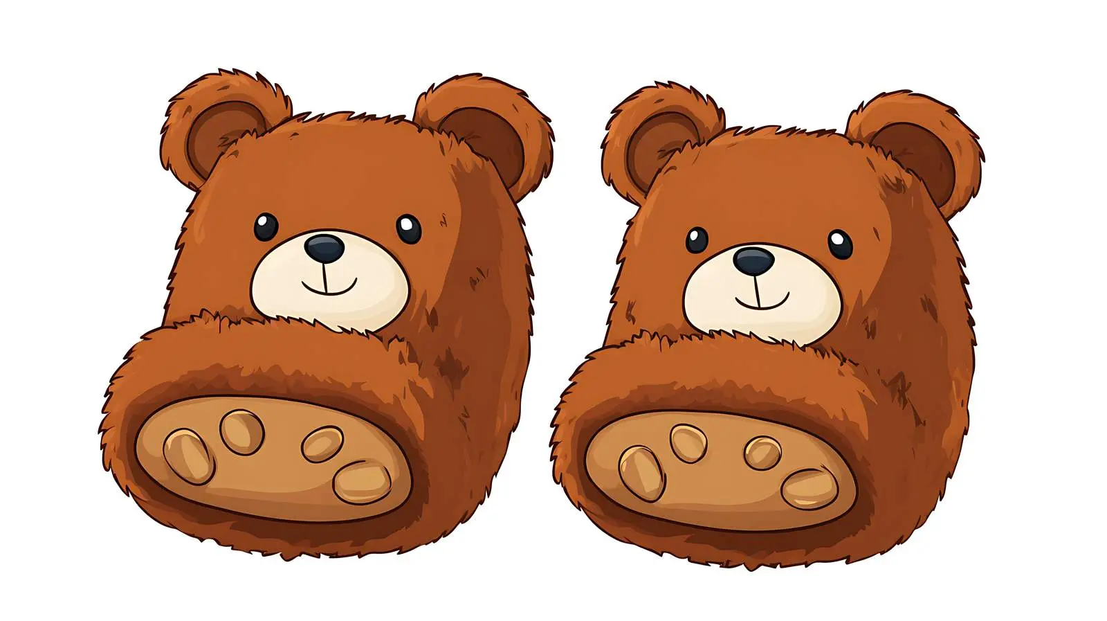 Funny Bear Foot Slippers — free download from Dotvec