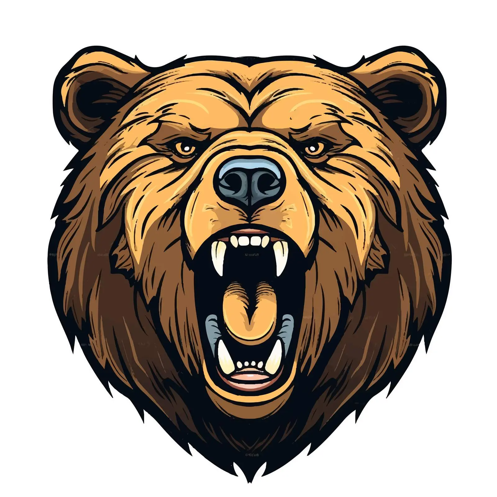 Bear Line Vector Illustration on White Background — free download from Dotvec