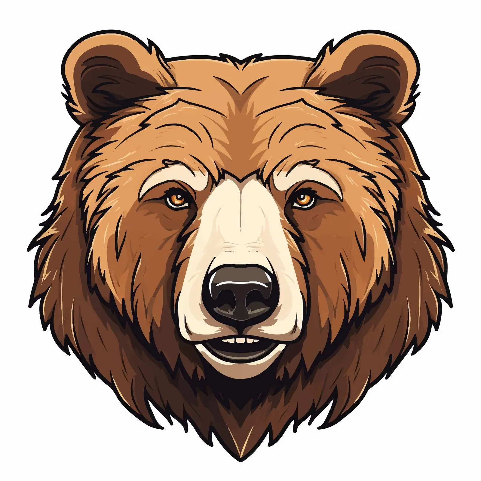 Bear Line Vector Illustration on White Background — free download from Dotvec