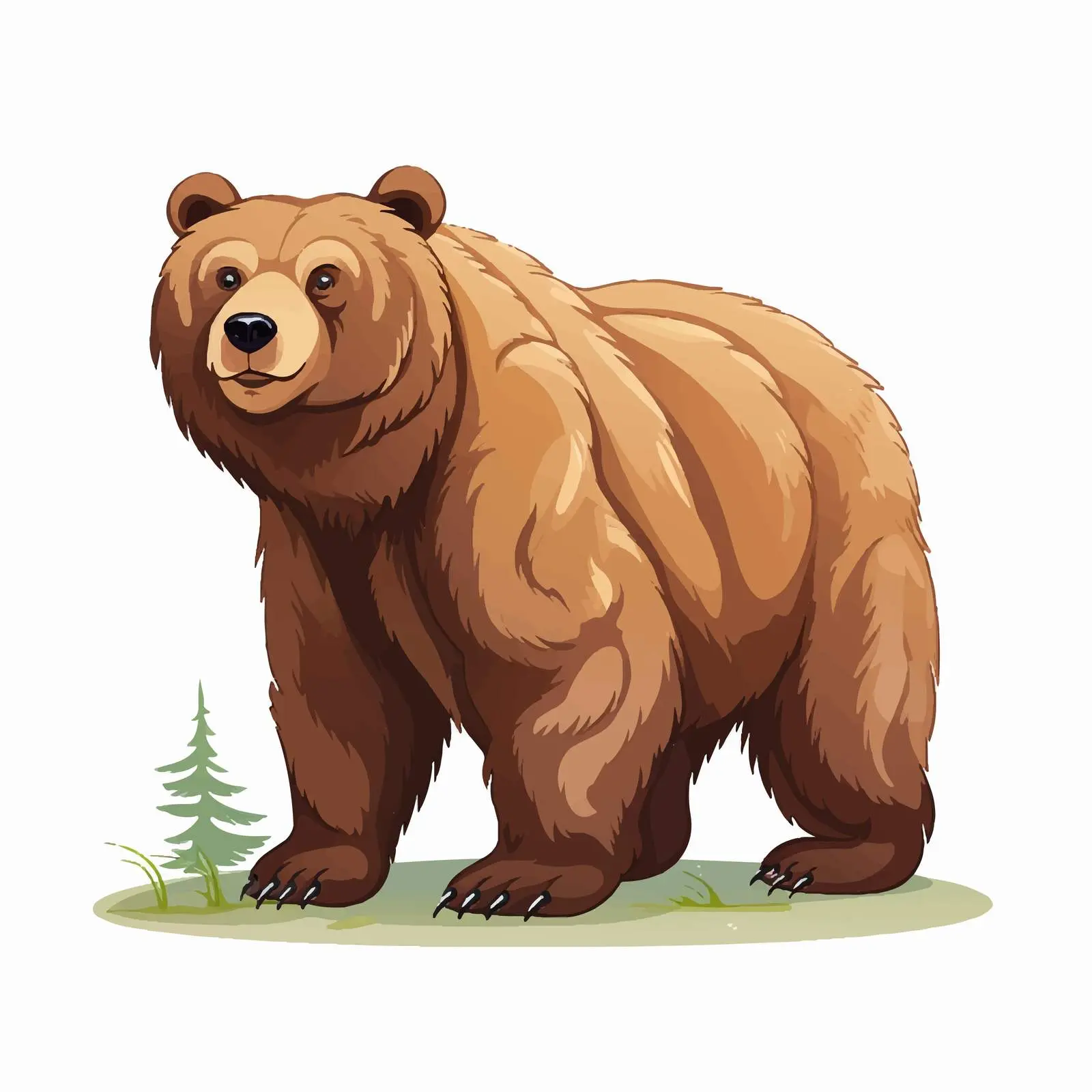 Cartoon Bear Vector Illustration Isolated — free download from Dotvec