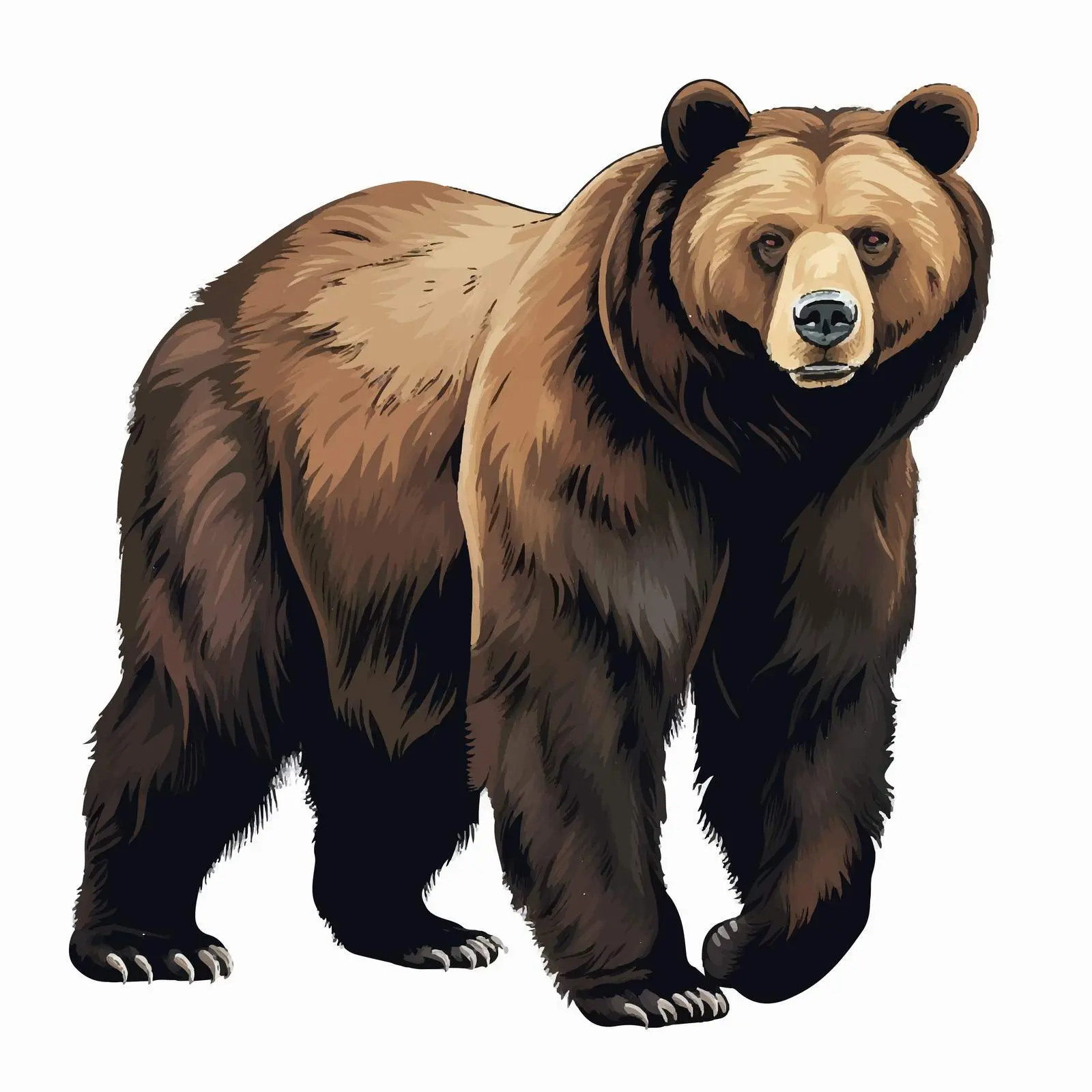 Cute Cartoon Bear Vector Illustration — free download from Dotvec
