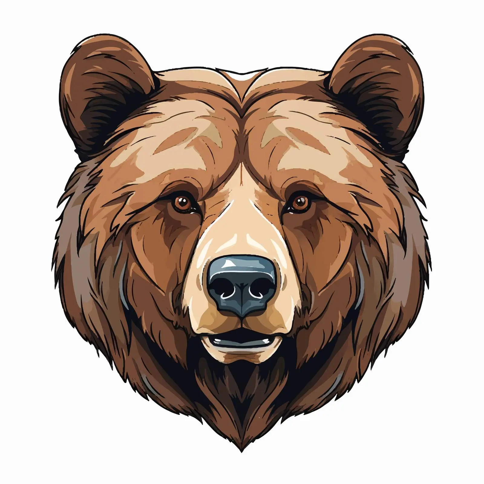 Top View Bear Vector Illustration on White Background — free download from Dotvec