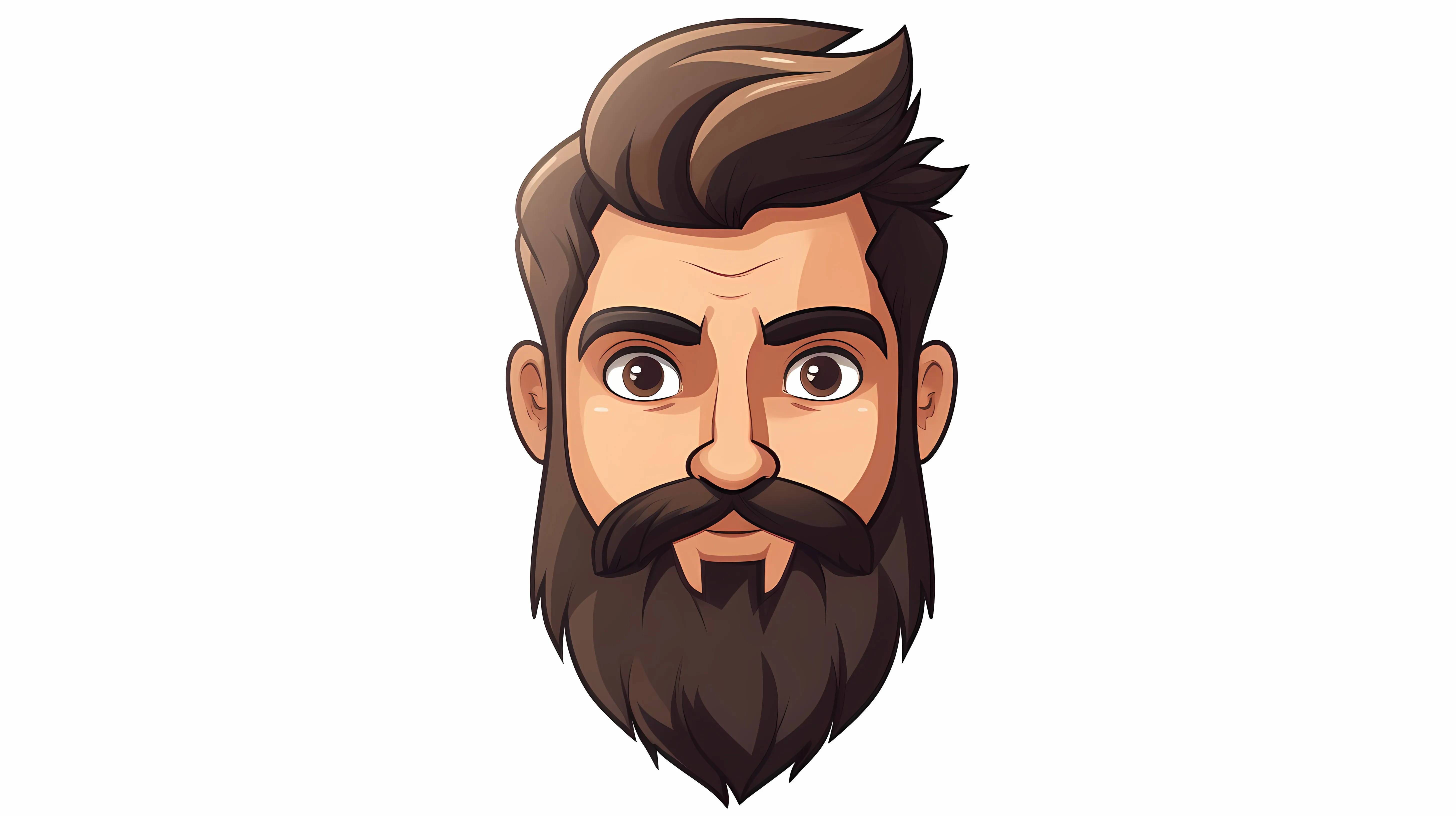 Bearded Avatar Man Cartoon Portrait Vector — free download from Dotvec