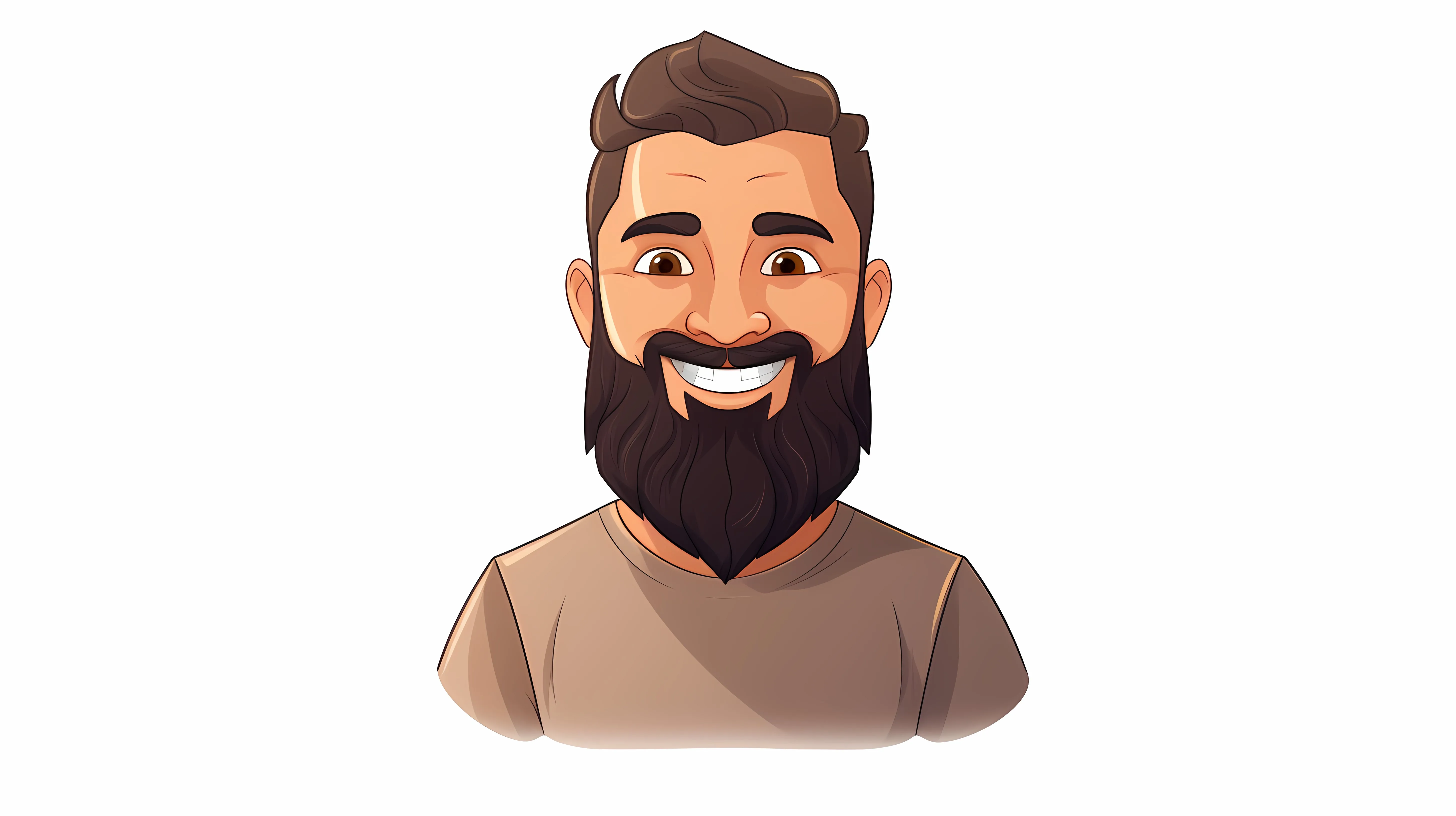 Bearded Man Avatar Cartoon Portrait Vector — free download from Dotvec