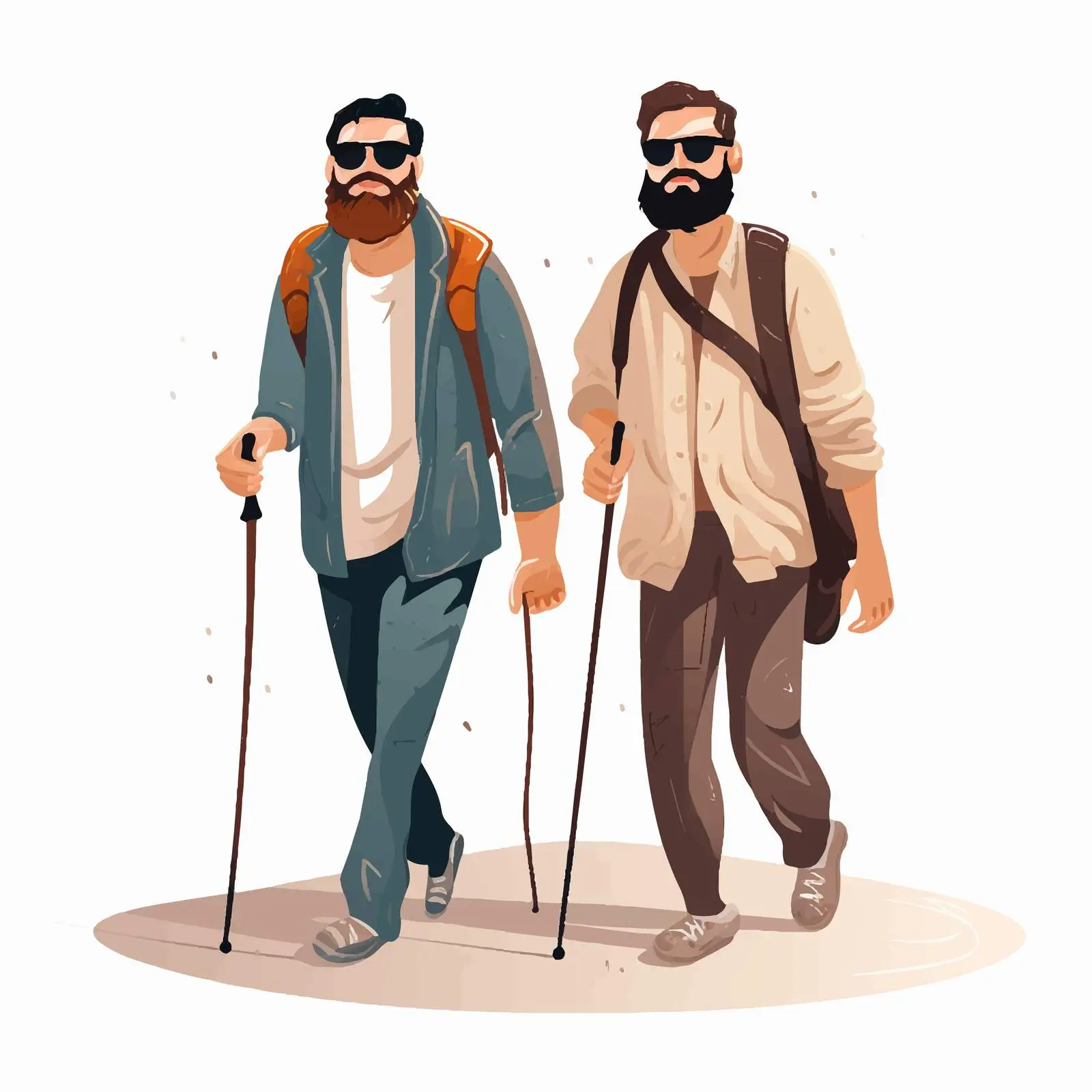 Blind Man with Cane and Sunglasses - Vector Art — free download from Dotvec