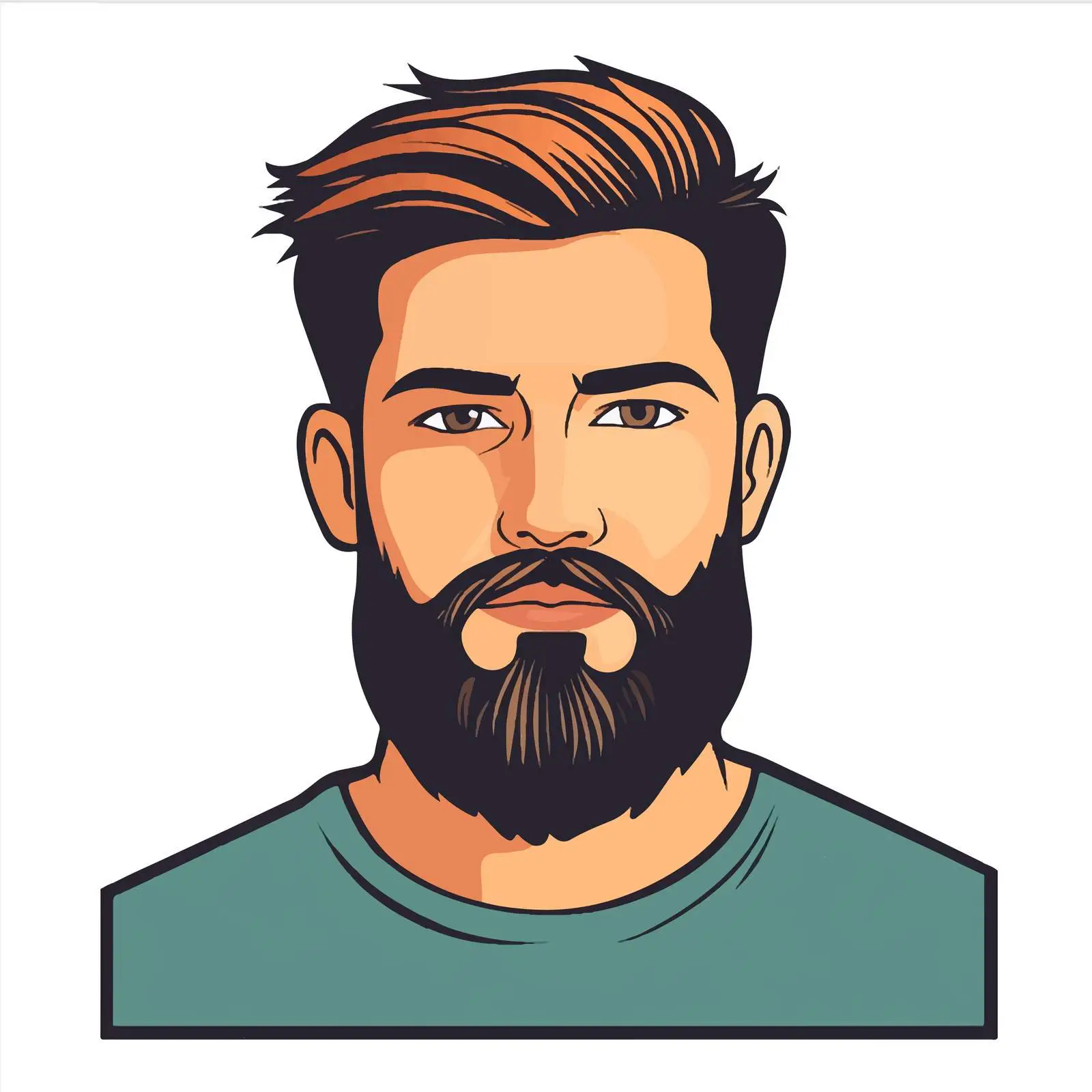 Bearded Man Vector Character Illustration — free download from Dotvec