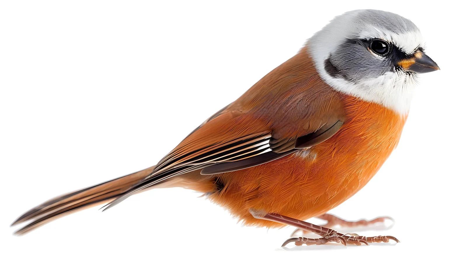 Elegant Male Bearded Tit Isolated White — free download from Dotvec