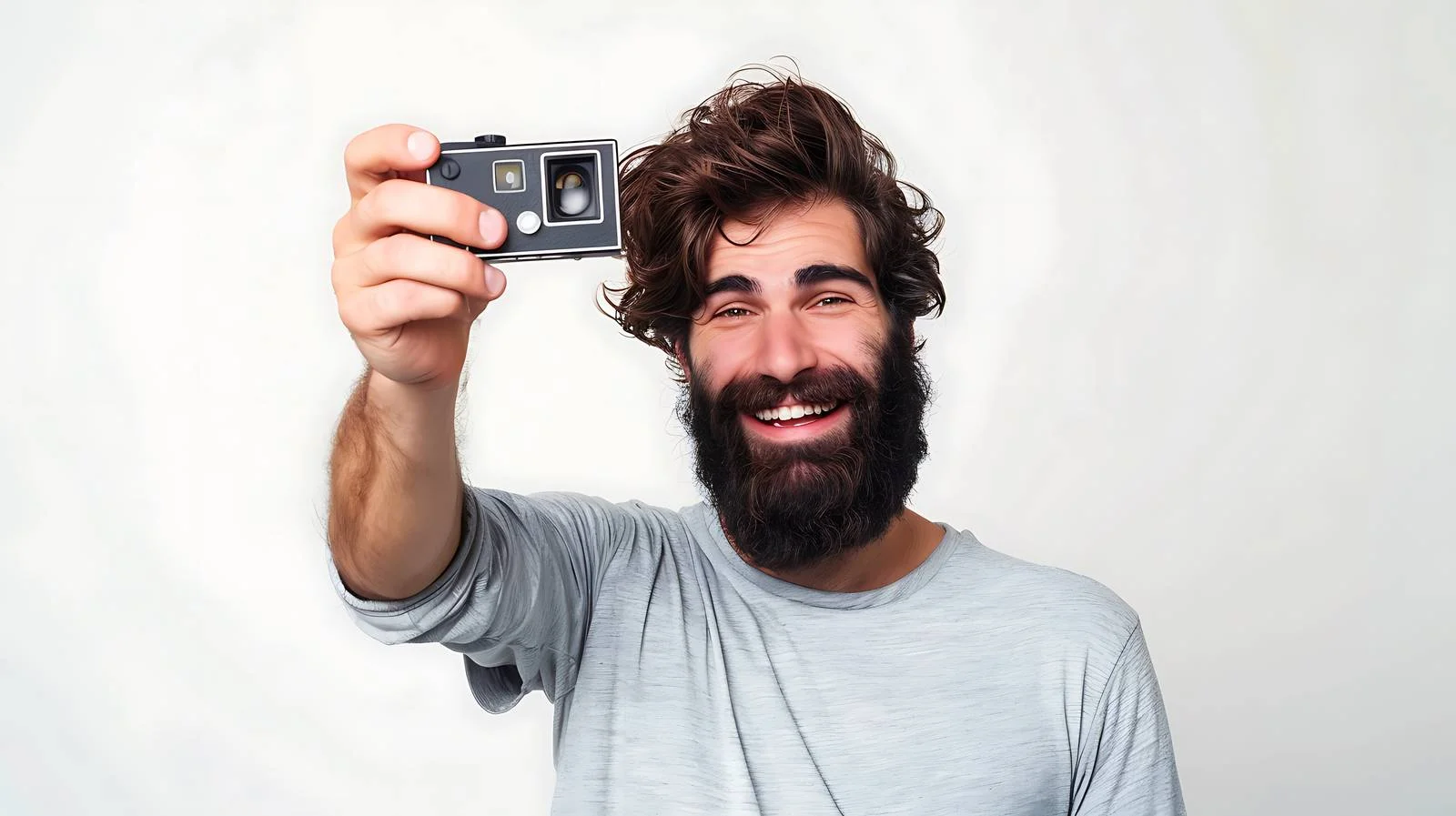 Studio Selfie with Bearded Man — free download from Dotvec