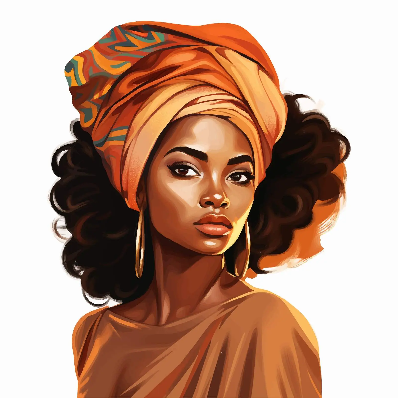 Beautiful African Girl Poster for Black History Month – free cultural awareness image from Dotvec