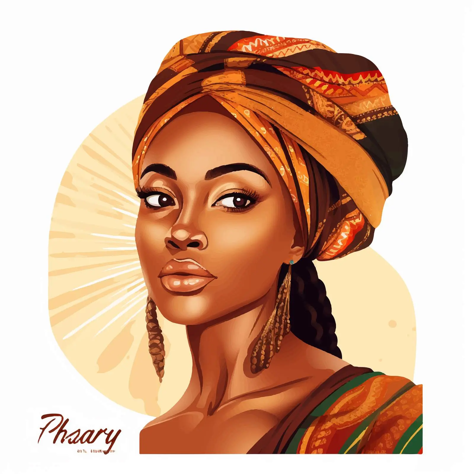 Beautiful African Girl Black History Month Poster — free download from Dotvec
