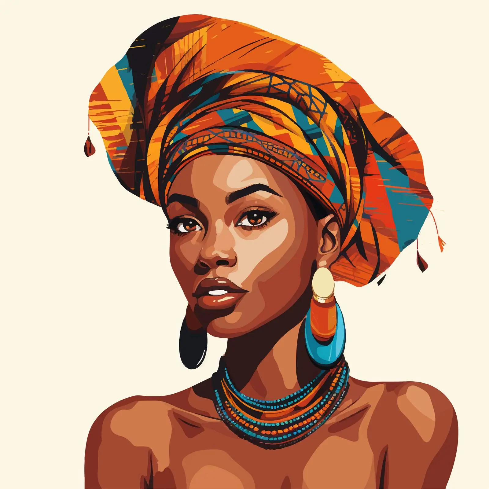 Beautiful African Girl Poster for Black History Month — free download from Dotvec