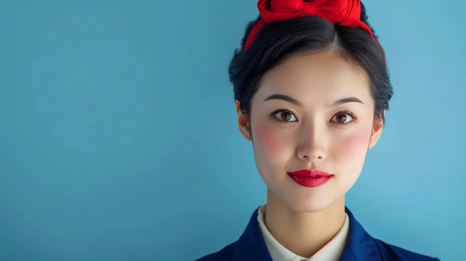 Elegant Asian Stewardess Portrait — free download from Dotvec