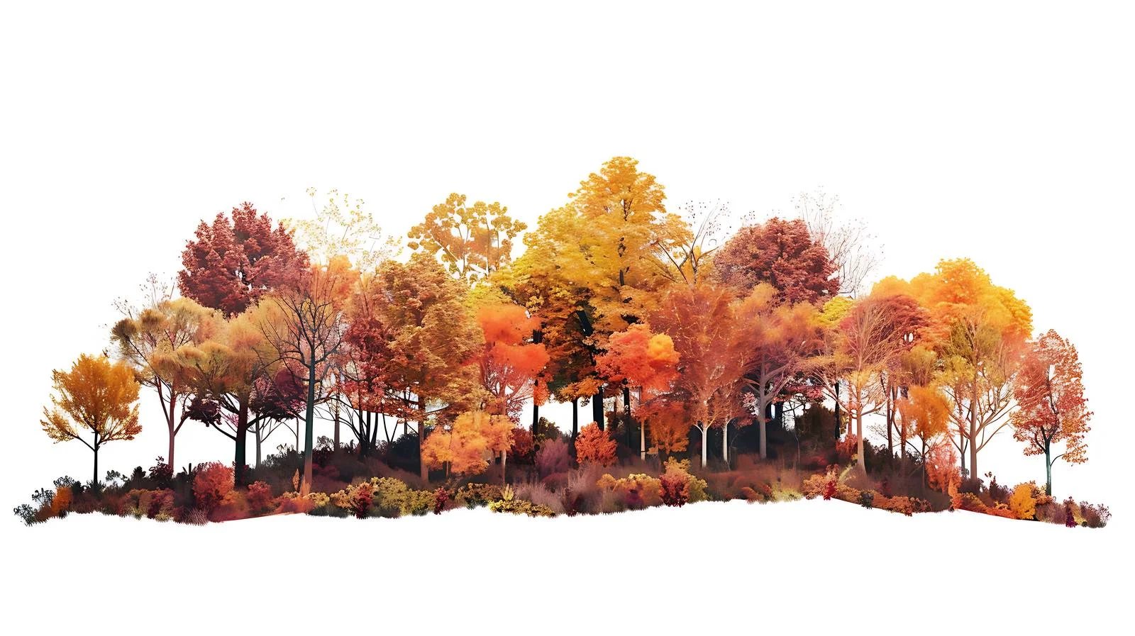 Vibrant Autumn Forest in Isolated Mountain — free download from Dotvec