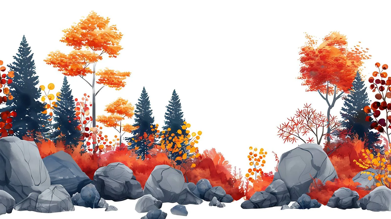 Serene Autumn Mountain Forest Landscape View — free download from Dotvec