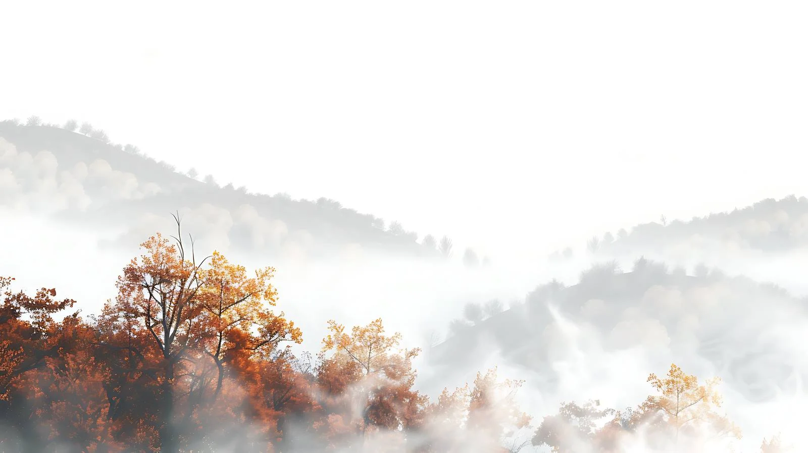 Serene Autumn Morning Among Misty Hills — free download from Dotvec