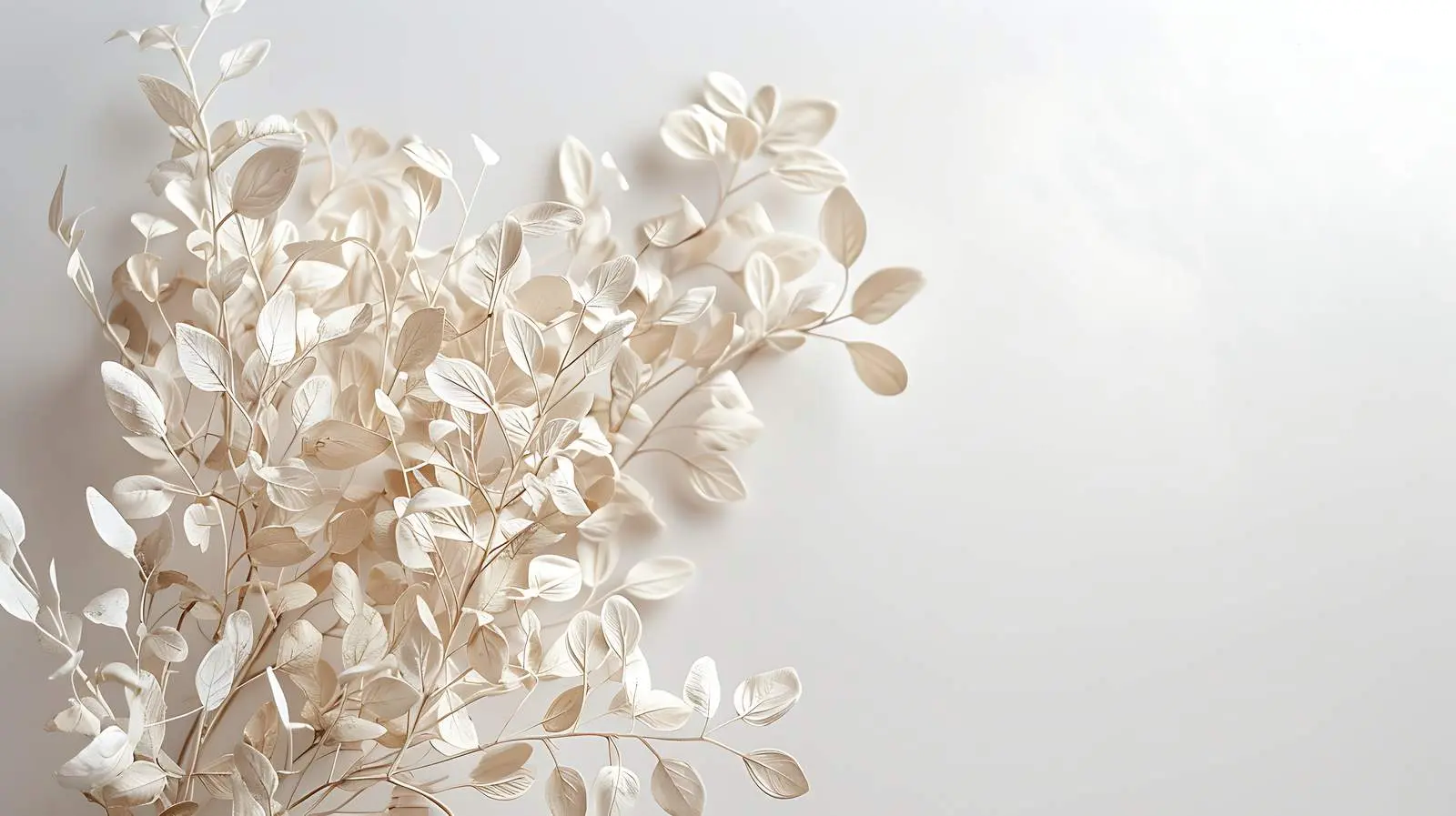 Elegant White Leaves Against a Soft Background — free download from Dotvec