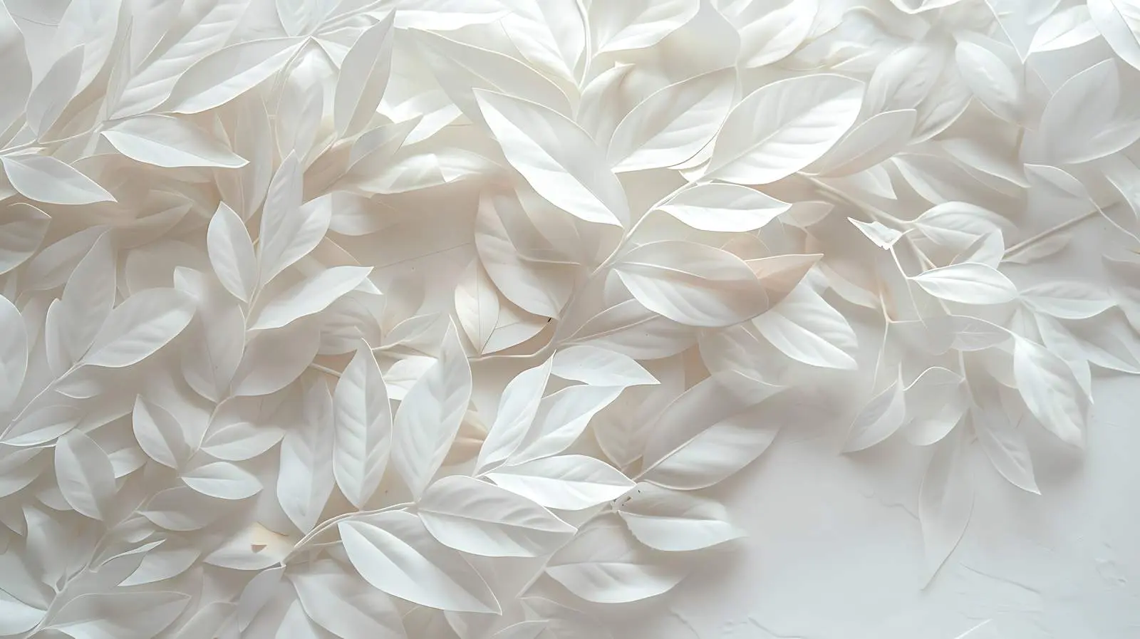 Elegant White Leaves Background for Minimalist Designs – free motivation image from Dotvec