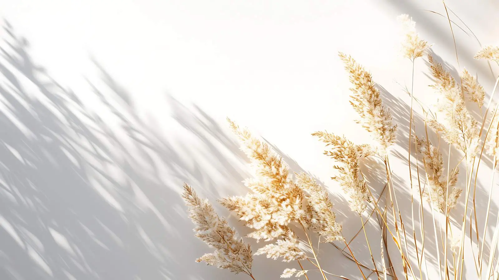 Elegant Beige Dry Grass Stems Bouquet on White — free download from Dotvec