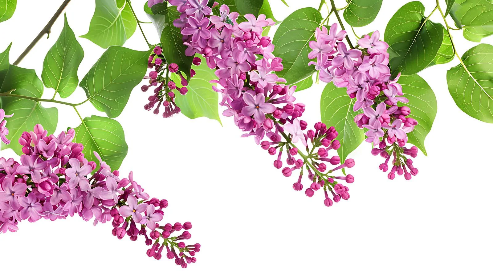 Vibrant lilac blossom on natural spring bough — free download from Dotvec