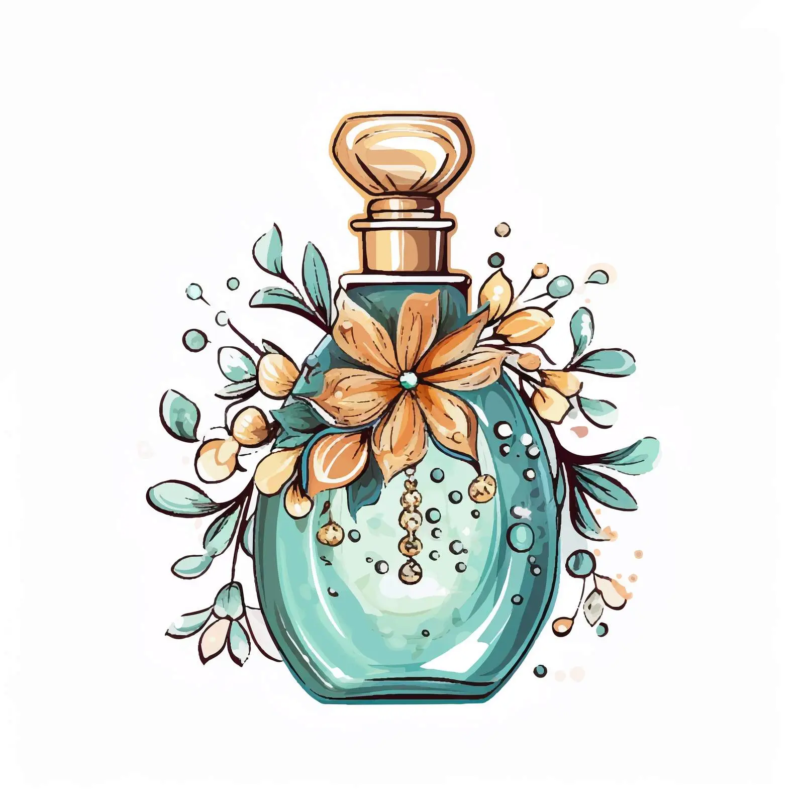 Hand Drawn Perfume Bottle Illustration — free download from Dotvec