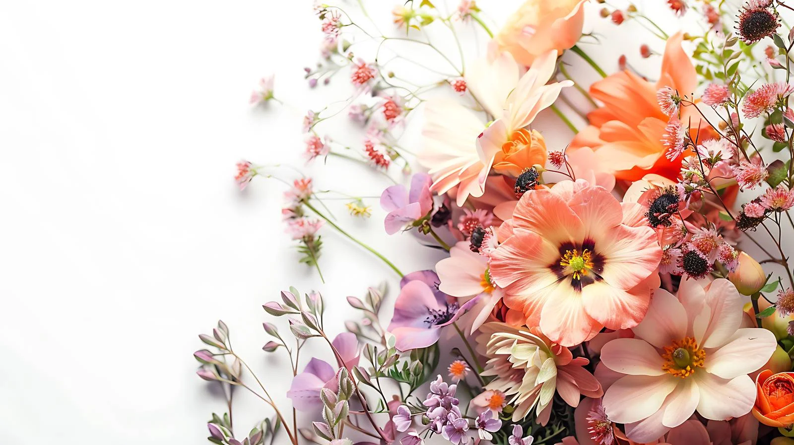 Elegant Natural Flower Bouquet Close-Up View — free download from Dotvec