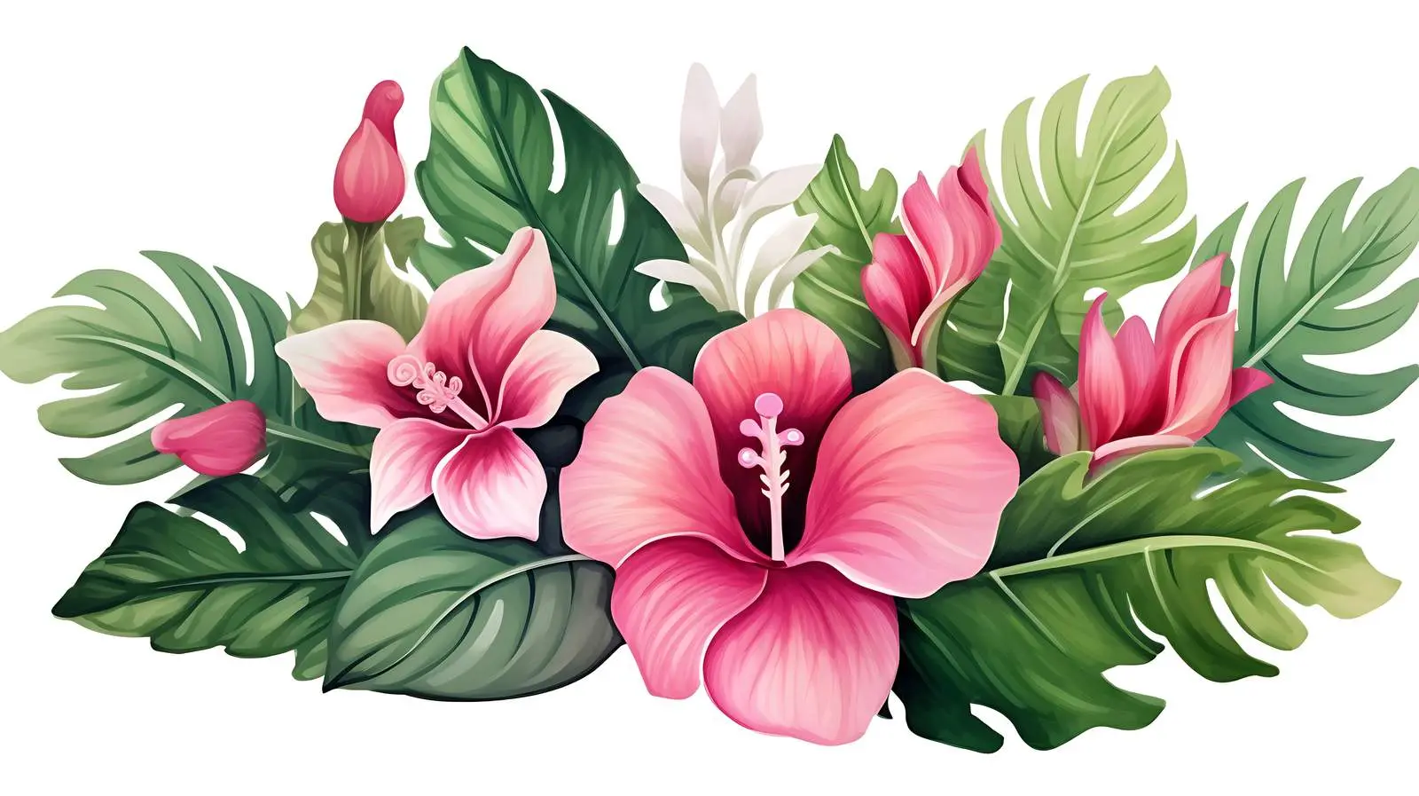 Exquisite Tropical Flower Bouquet — free download from Dotvec