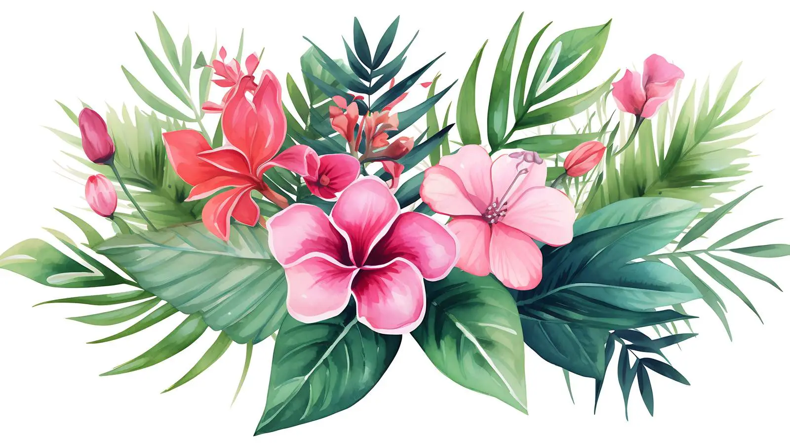Exquisite Tropical Floral Arrangement — free download from Dotvec