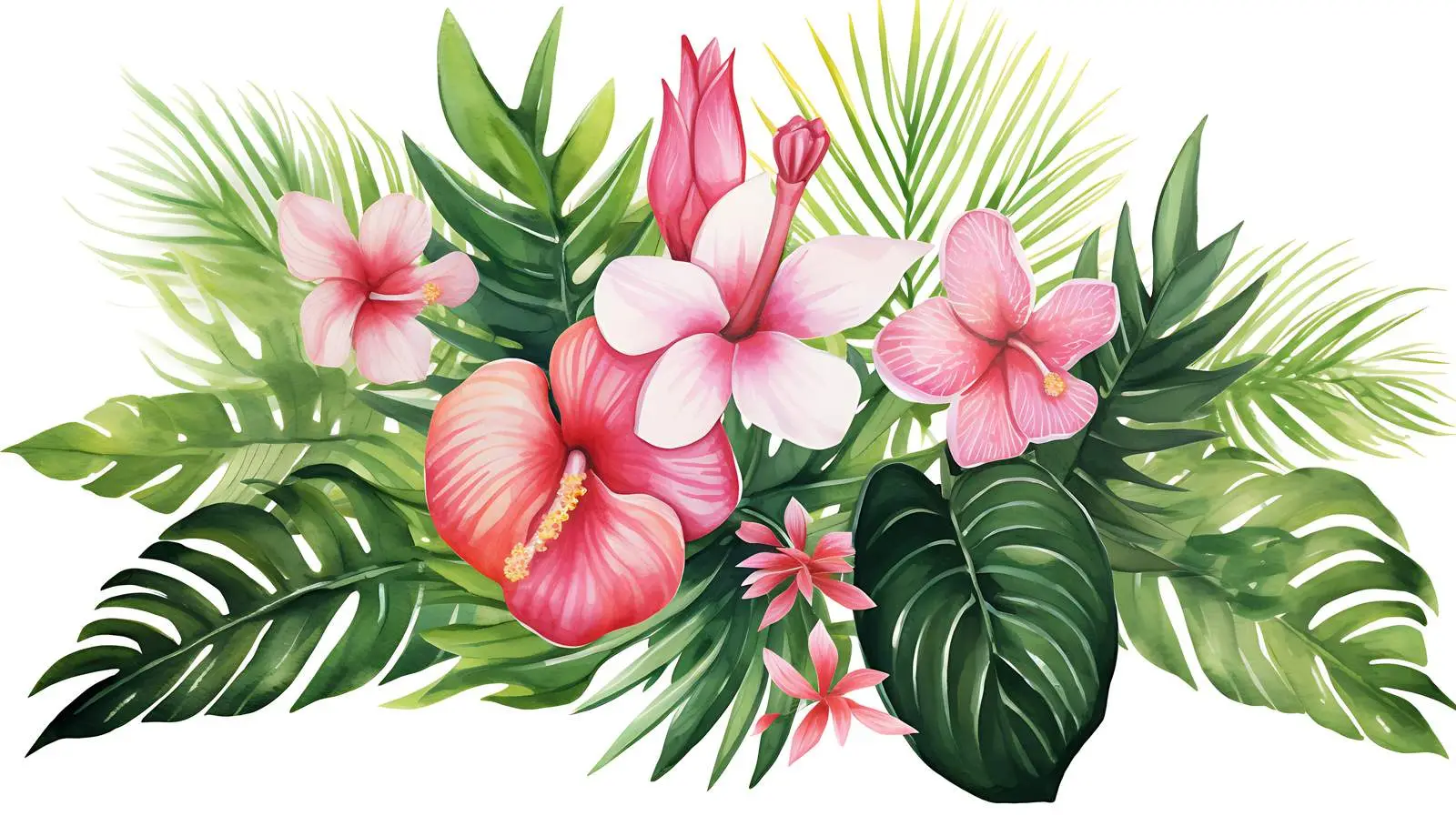 Exotic Tropical Bouquet Image — free download from Dotvec