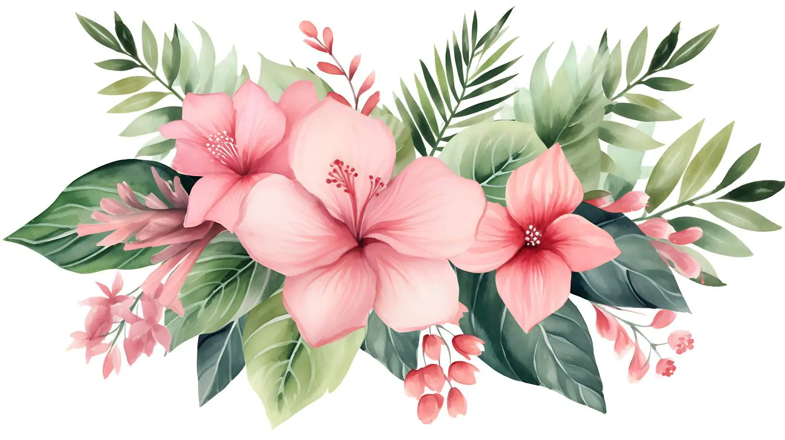 Exotic Tropical Bouquet — free download from Dotvec