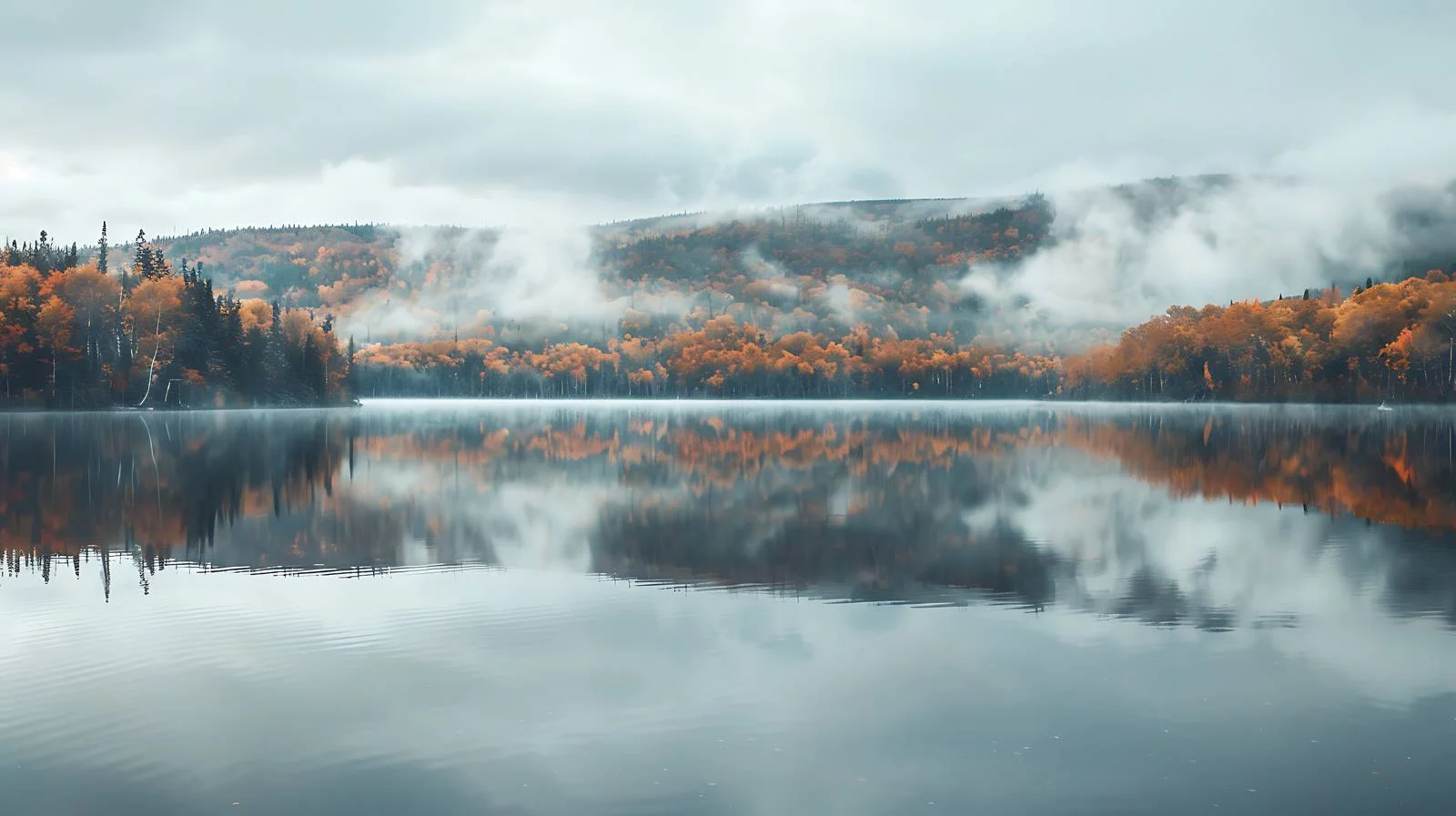 Tranquil Lake with Clouds Reflecting — free download from Dotvec