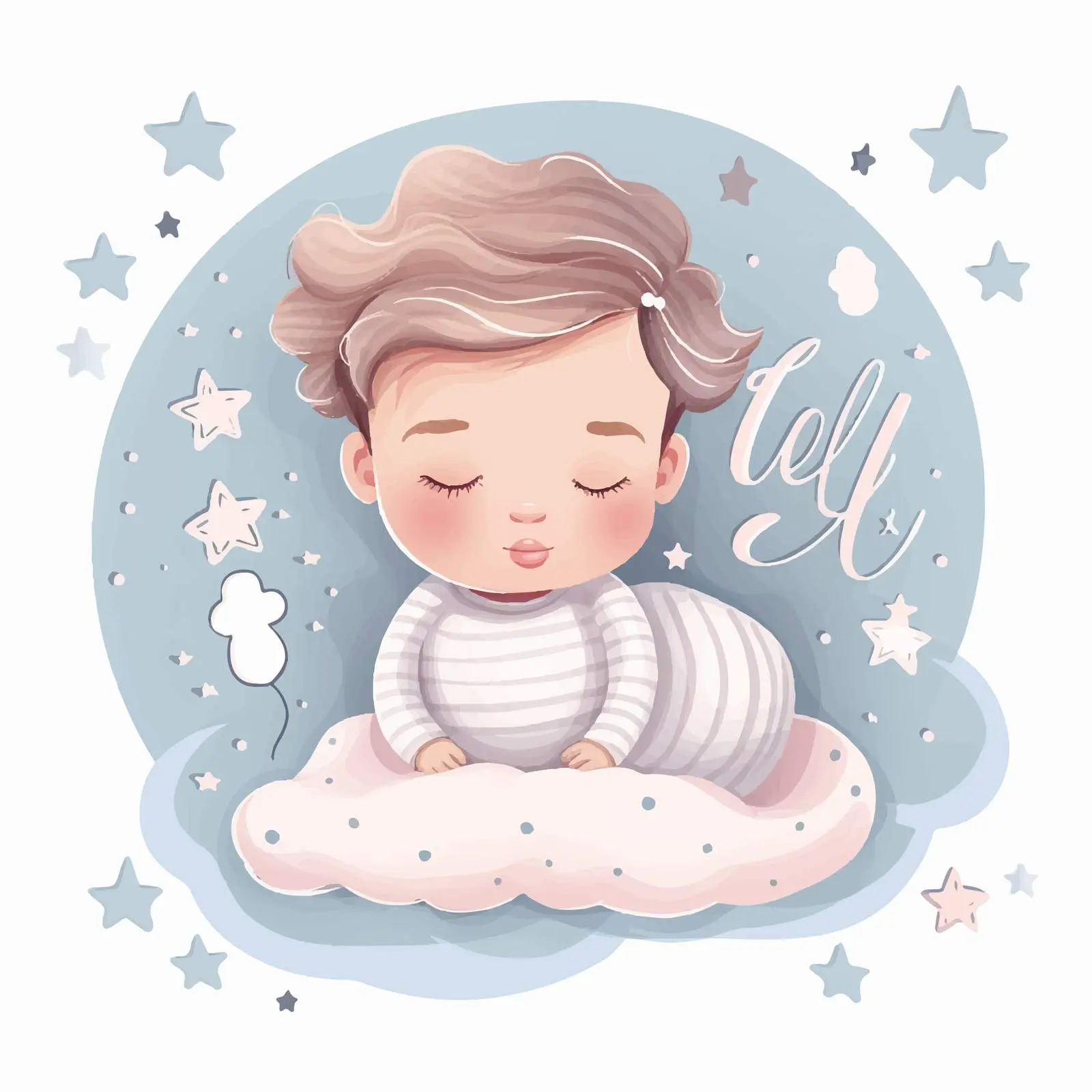 Newborn Baby in Hand Vector Art — free download from Dotvec