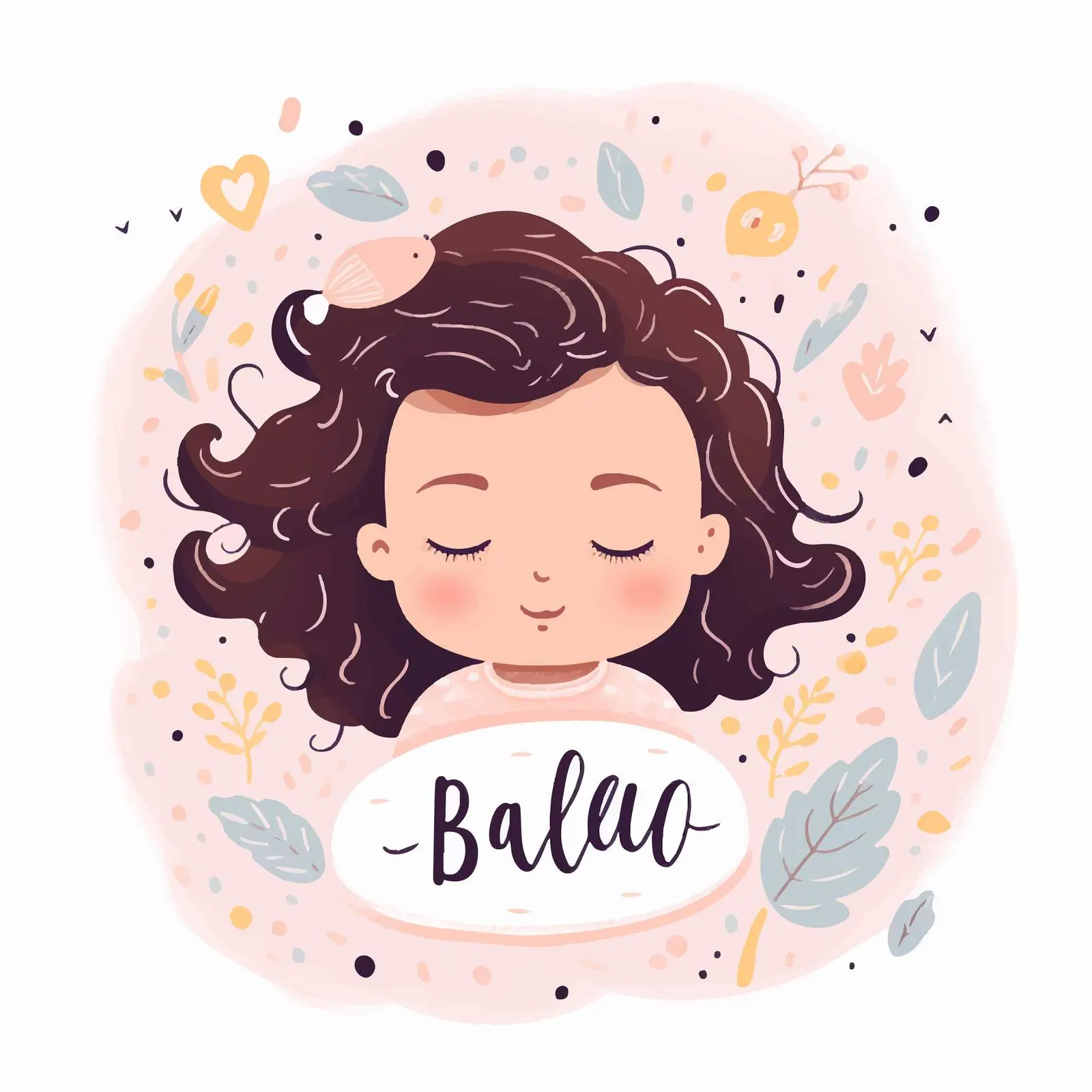 Sleeping Baby in Hand Vector Design — free download from Dotvec