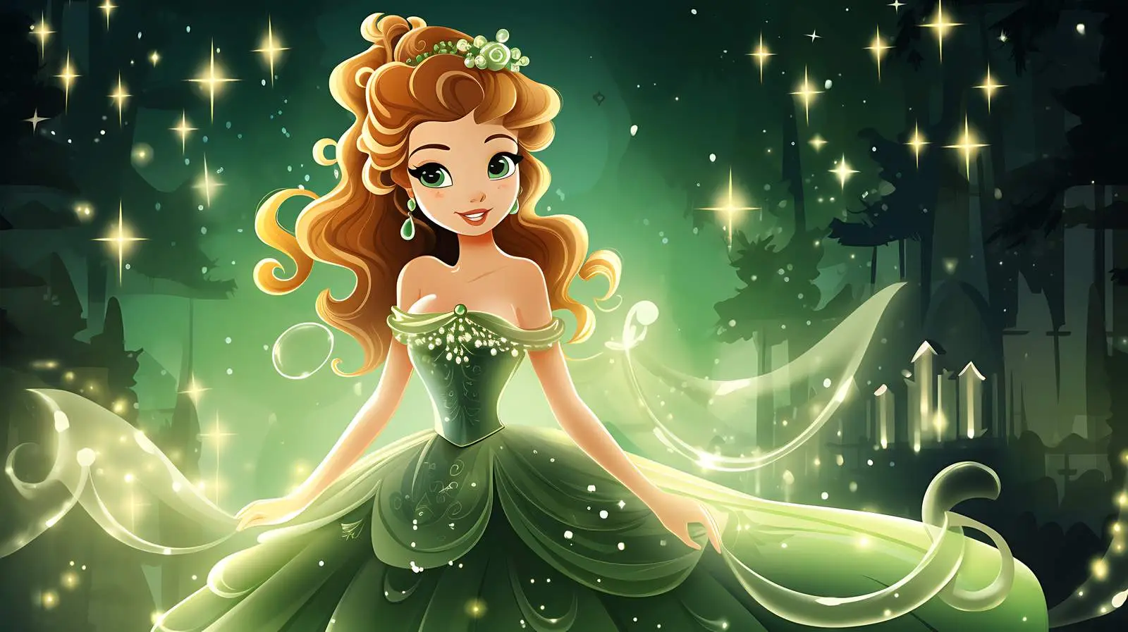 Enchanting Cartoon Princess Decoration — free download from Dotvec
