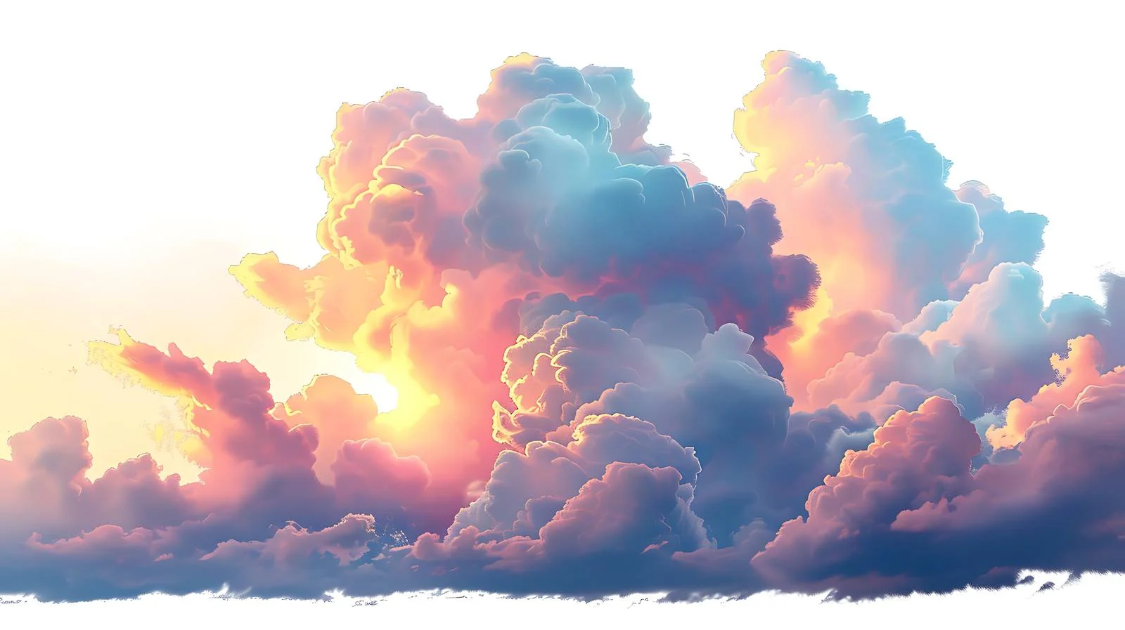 Vibrant Summer Sunset Sky with Clouds — free download from Dotvec