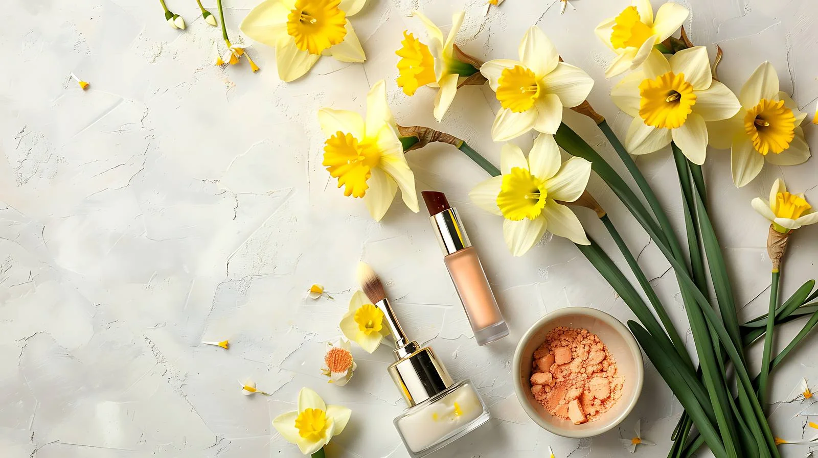 Daffodils & Cosmetics Arrangement — free download from Dotvec