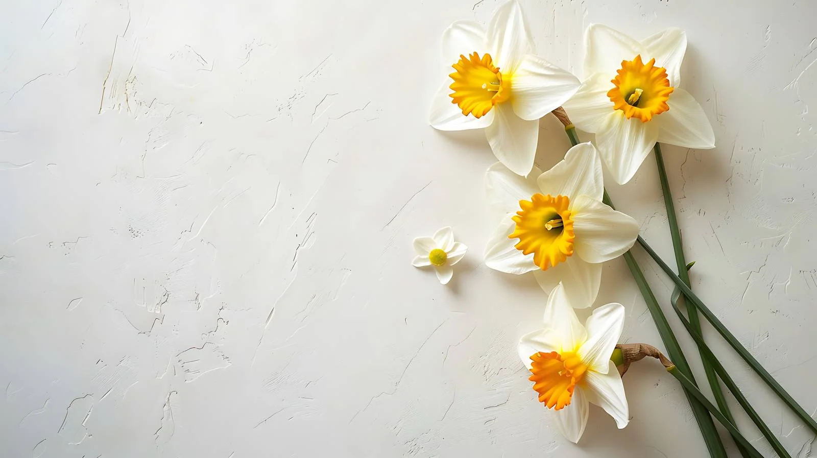 Daffodils adorned with various cosmetics — free download from Dotvec
