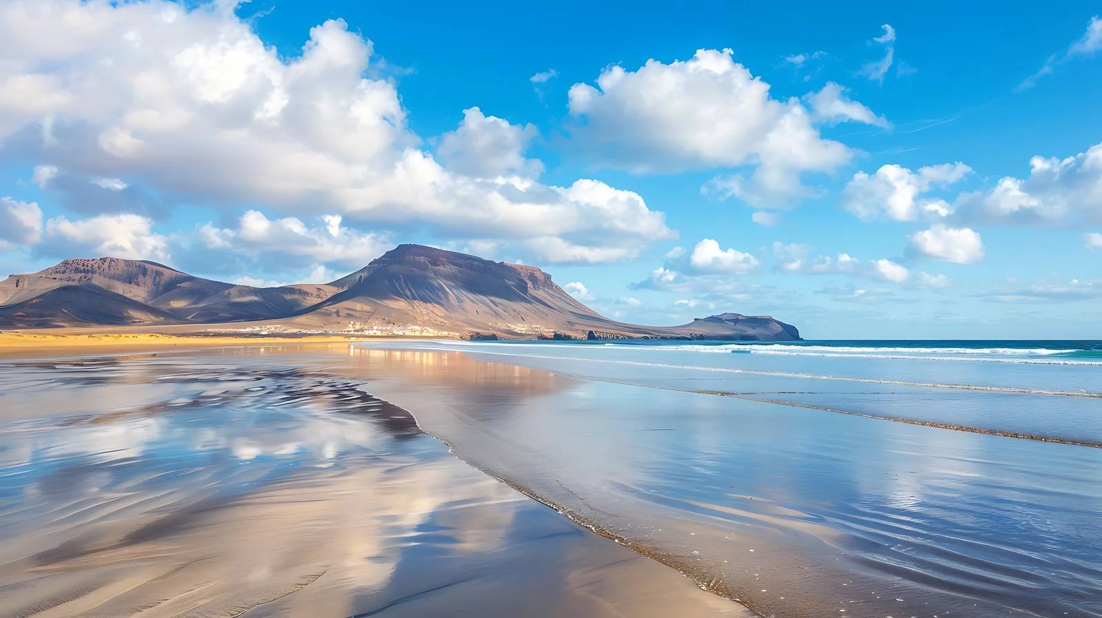 Serene Day at Famara Beach, Lanzarote — free download from Dotvec