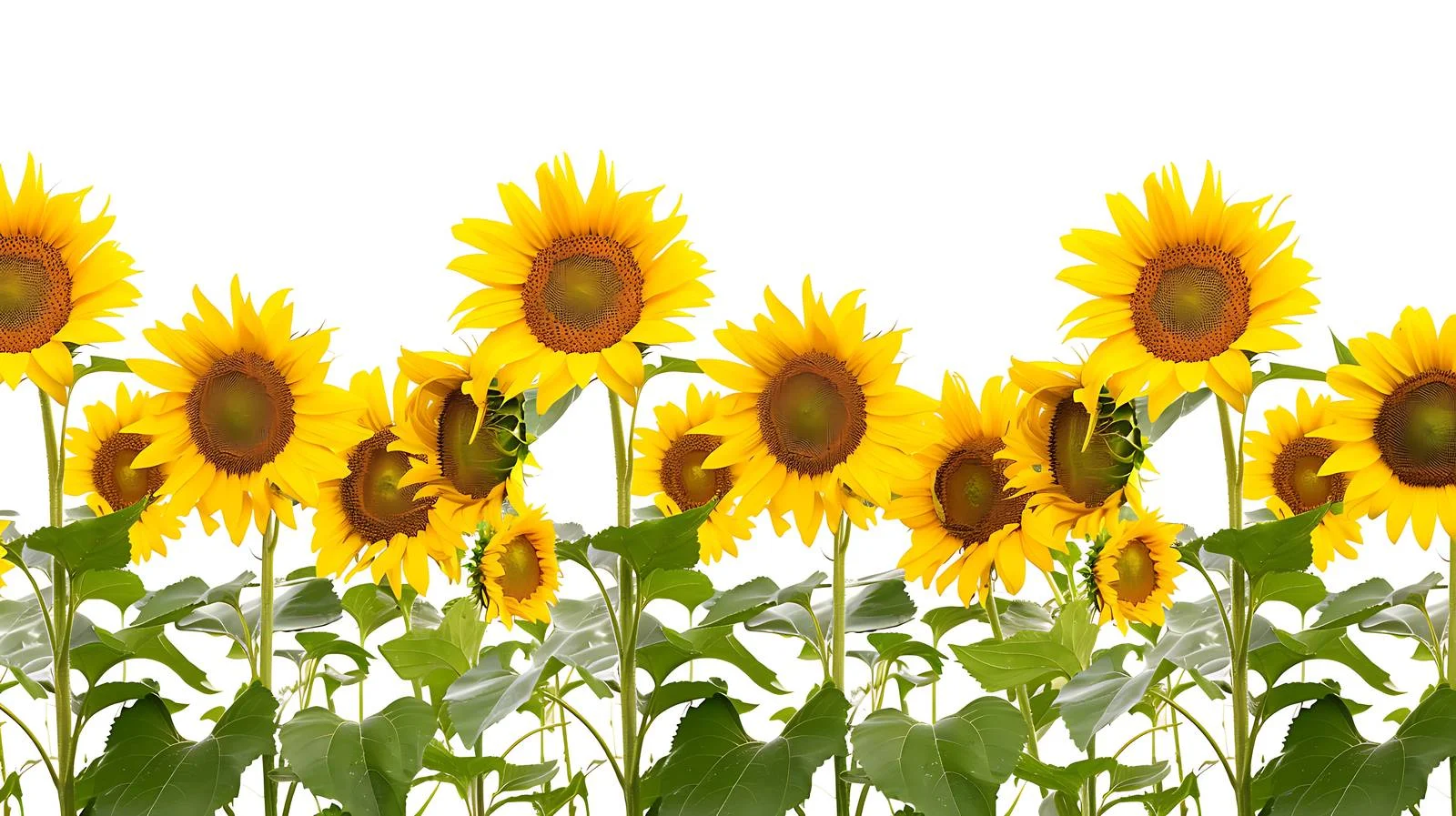 Vibrant Sunflowers Field Under Bright Sky — free download from Dotvec