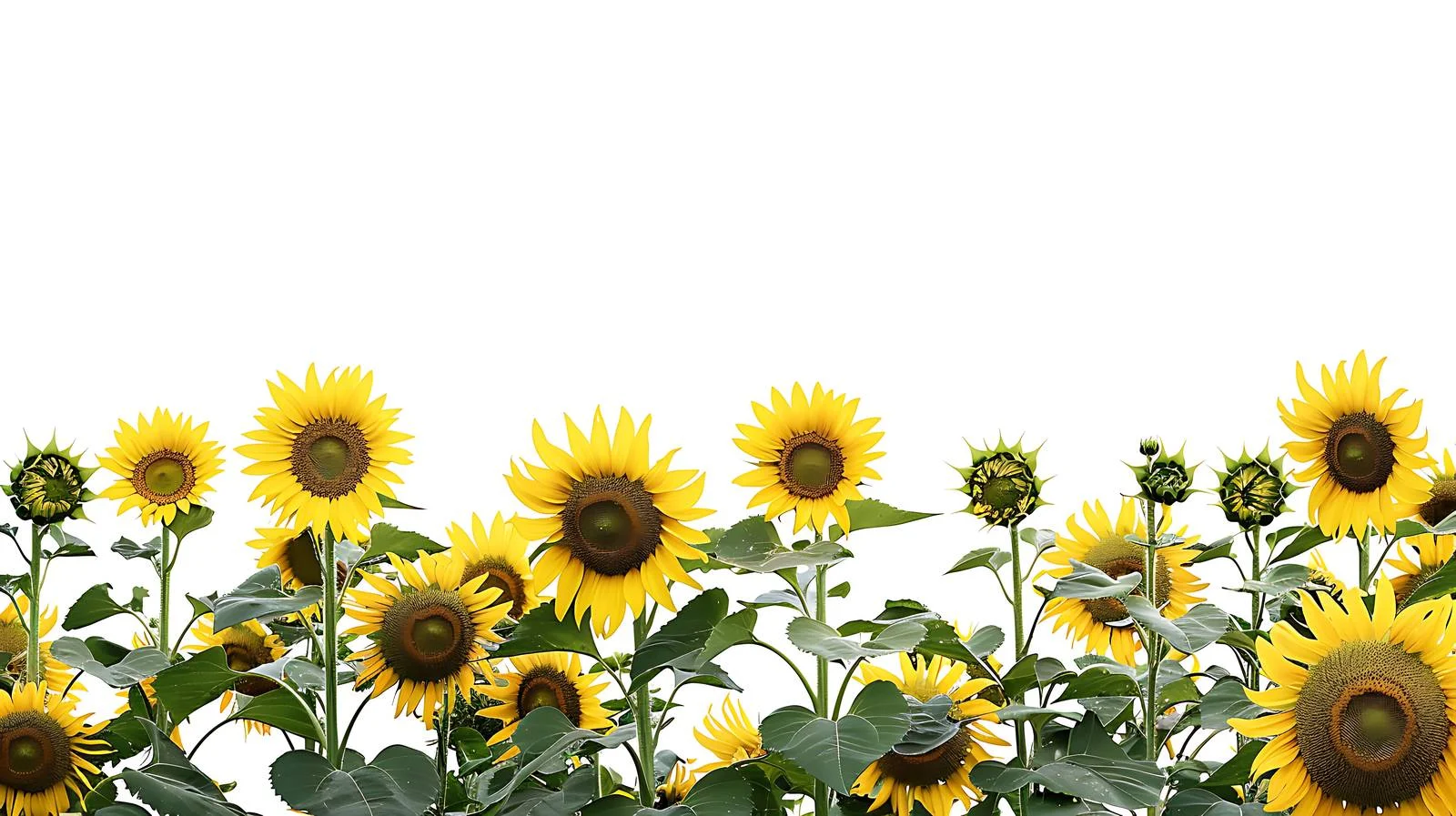 Sunny Day Above Sunflower Field Panorama — free download from Dotvec