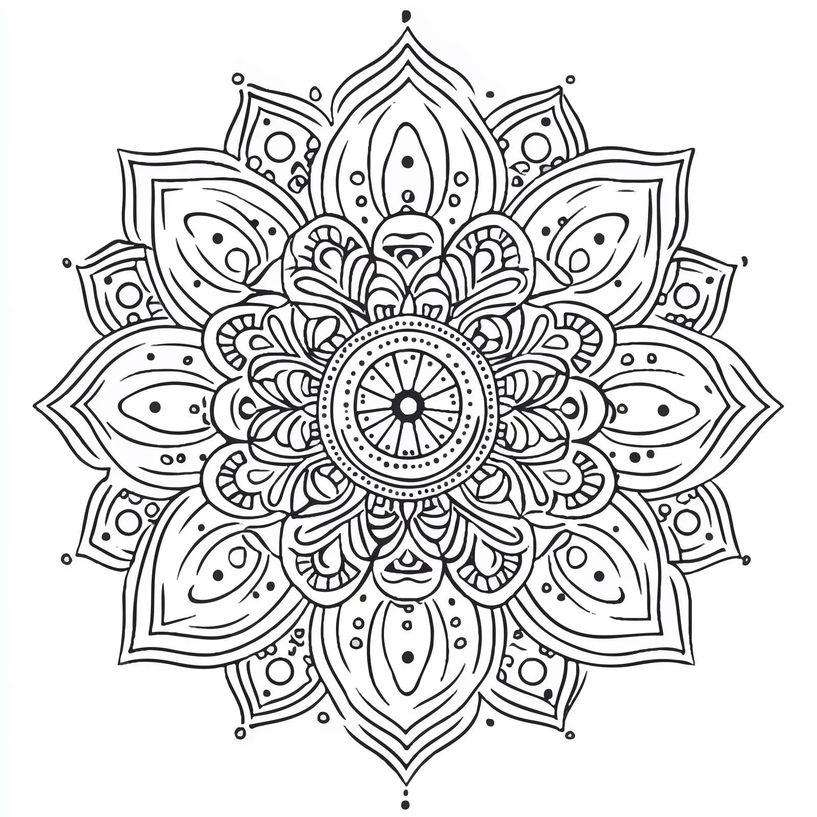 Mandala Design Flat Vector Decoration – free name image from Dotvec