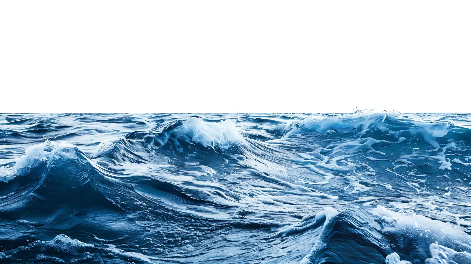 Stunning Deep Blue Sea with Frothy Waves – free clouds image from Dotvec